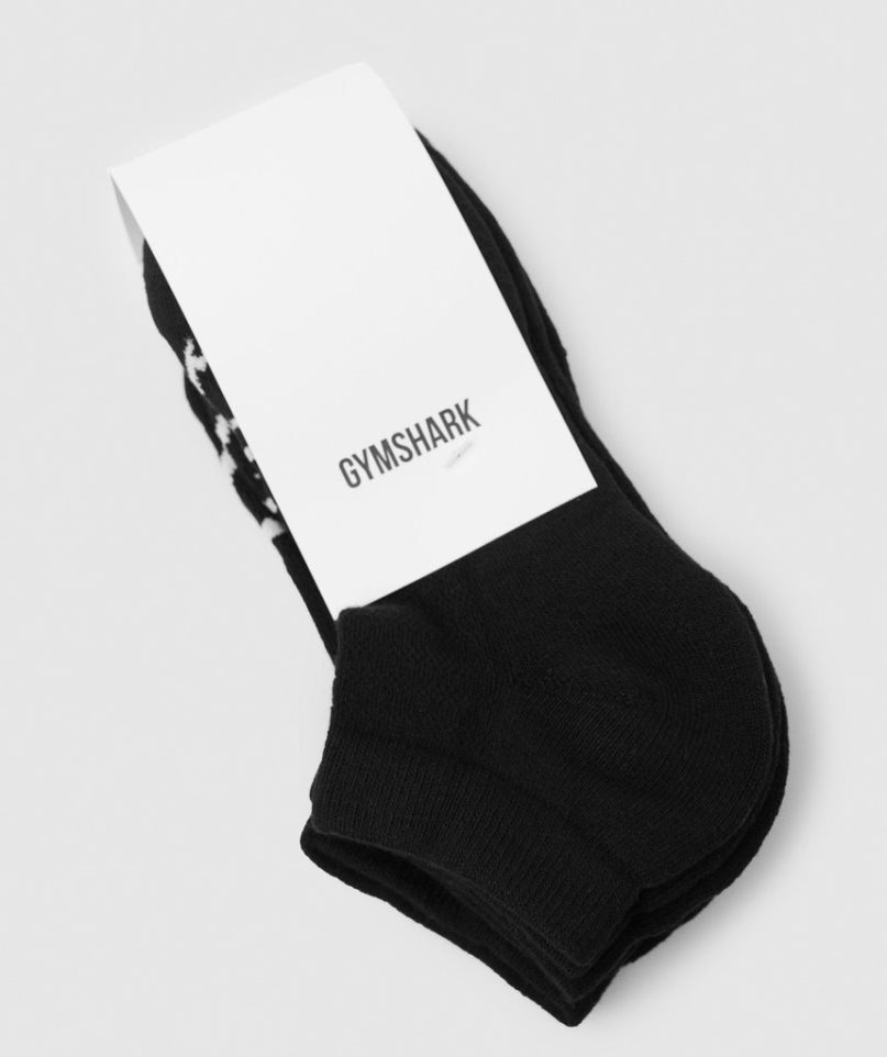 Gymshark Ankle 3pk Socks Black | CA 57A106